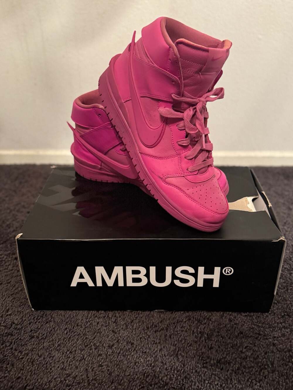 Nike Dunk High x Ambush Active Fuchsia